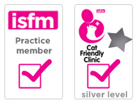 isfm practice member & cat friendly clinic logos