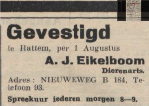 Krantenknipsel over A.J. Eikelboom